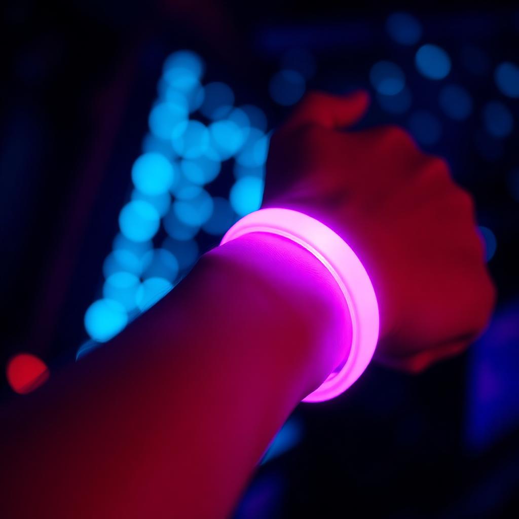 Hot Pink LED wristband